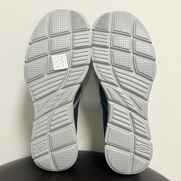 Skechers Charcoal Gray Orange Equalizer Double Play Slip On Fabric Memory Foam - Picture 7 of 15